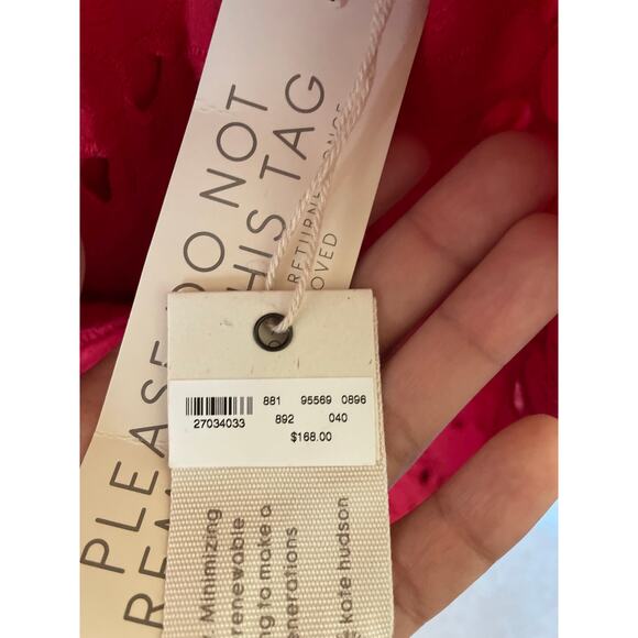 Happy X Nature Red Eyelet Cotton Dress - Picture 4 of 5